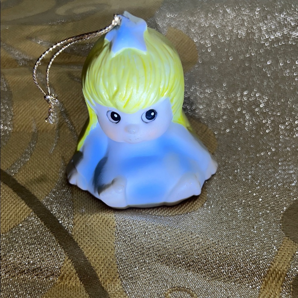 Vintage Russ Berrie Porcelain Angel Bell Ornament